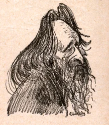 Jules Guesde (1845-1922), französischer Politiker - Gravur in „Unser lieber Souverän“ von Paul Bosq - Illustration von Charles Leandre (1862-1934) 1898
