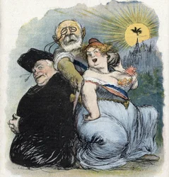 Trennung von Kirche und Staat: „Der französische Politiker Jean-Bienvenu Martin (Bienvenu-Martin) (1847-1943), Minister für öffentliche Bildung, Schöne Künste und Gottesdienste, versucht verzweifelt, die Kirche als Priester von Frankreich zu trennen