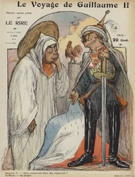 Die Reise von Wilhelm II. Illustration für Le Rire