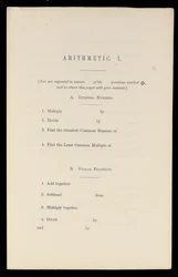 Arithmetik, Oxford University Press, ca. 1870