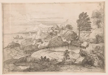 Landschaft mit Heiliger Familie