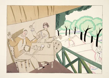 Le Tennis, aus Sports & Divertissements, veröffentlicht 1914