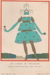 Die Gärten von Versailles, Februar 1913 (Pochoir-Druck)