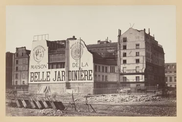 La Belle Jardinière: das Geschäft in der Rue de la Cité während seines Abrisses, Paris