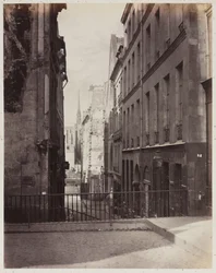 Rue Jean-de-Beauvais. Blick von der Rue des Écoles auf den im Bau befindlichen Boulevard Saint-Germain