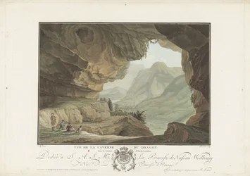 Blick auf eine Landschaft aus der Drachenhöhle