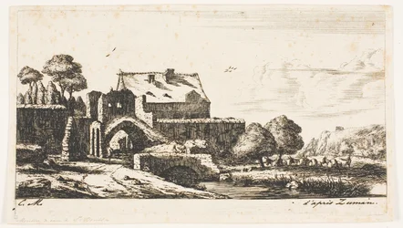 Eine Wassermühle in der Nähe von Saint-Denis