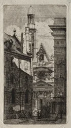 Radierungen von Paris: Kirche St. Stephan des Berges, 1852