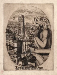 Radierungen von Paris: Der Wasserspeier