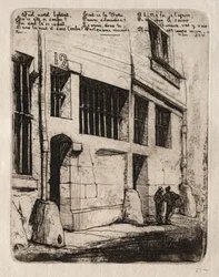 Radierungen von Paris: Die Straße der bösen Jungen, 1854