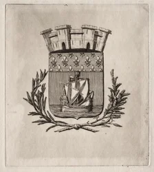 Radierungen von Paris: Die symbolischen Waffen der Stadt Paris, 1854