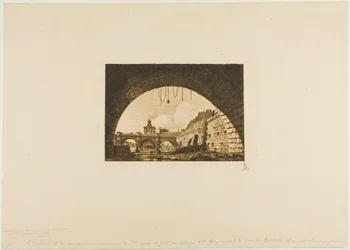 Pont-Neuf und die Samaritaine, gesehen unter dem ersten Bogen der Pont-au-Change, Paris