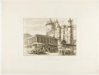 Das Grand Châtelet, Paris, ca. 1780, nach einer früheren Zeichnung