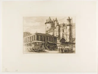 Das Grand Châtelet, Paris, ca. 1780, nach einer früheren Zeichnung