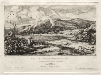 Die kleine französische Kolonie in Akaroa, 1845
