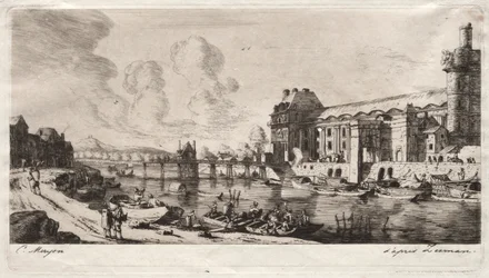 Der Pavillon von Mademoiselle und ein Teil des Louvre