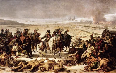 Napoleon auf dem Schlachtfeld von Eylau, 9. Februar 1807