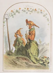 Kapuzinerkresse, aus Les Fleurs Animées, 1820-70