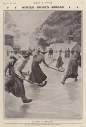 Eishockey spielen in Grindelwald, Schweiz