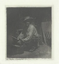 Kniender Maurer, Februar-März 1854, gedruckt 1982
