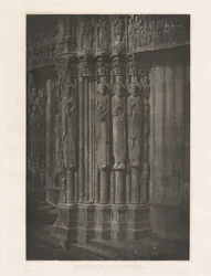 Tafel XIII – Kathedrale von Chartres, Statuensäulen der zentralen Tür des Königseingangs