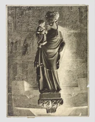 Skulptur von Maria mit Kind an der Notre-Dame, Paris