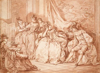 Gesellschaft von Feiernden