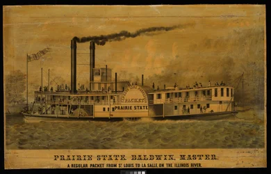 Prairie State. Baldwin, Master. Ein reguläres Paket von St. Louis nach La Salle, am Illinois River