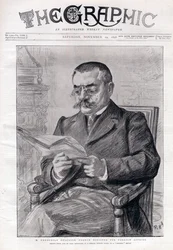 Porträt von Theophile Delcasse (1852-1923), französischer Politiker und Außenminister