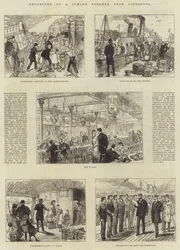 Abfahrt eines Cunard-Dampfers aus Liverpool