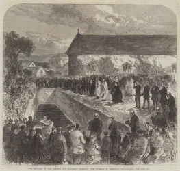 Das Unglück auf der Chester und Holyhead Railway, die Beerdigung auf dem Friedhof von Abergele