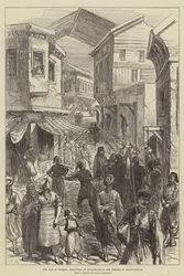 Der Krieg in der Türkei, Hinrichtung von Bulgaren auf den Straßen von Philippopolis