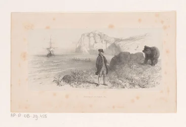 Baron von Münchhausen mit Bär