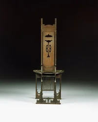 Ein Seitenstuhl mit durchbrochenem Design, ca. 1899