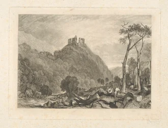 Okehampton Castle, am Fluss Okement