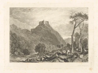 Okehampton Castle, am Fluss Okement
