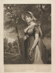 Die ehrenwerte Lady Louisa Manners in einem Bauernkleid