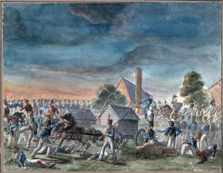 Das Treffen des Herzogs von Wellington und Prinz Blücher