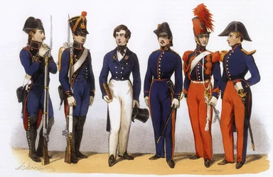 Uniformen der französischen Armee: Polytechnische Schule, Generalstab und Kavallerie