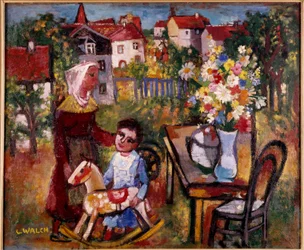 Blumenstrauß im Dorf