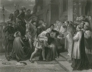 Wolsey in der Abtei von Leicester, Heinrich VIII.