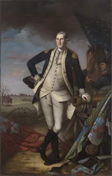 George Washington in der Schlacht von Princeton, 1781