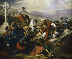 Karl Martell in der Schlacht von Tours