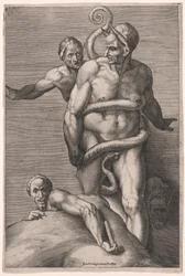 Minos und Dämonen, aus dem Jüngsten Gericht