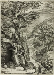 Heiliger Hieronymus in der Wüste