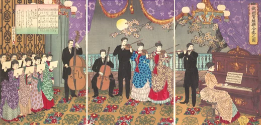 Konzert europäischer Musik Oshu kangengaku gasso no zu, 1889