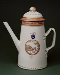 Wappen-Kaffeekanne, mit den Armen von Machenzie, ca. 1790