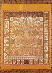 Kshitigarbha, Richter der Hölle, aus Dunhuang, Provinz Gansu