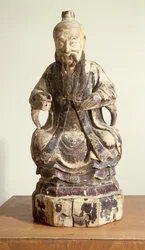 Lao-Tzu (ca. 604-531) trägt die Krone eines Meisters