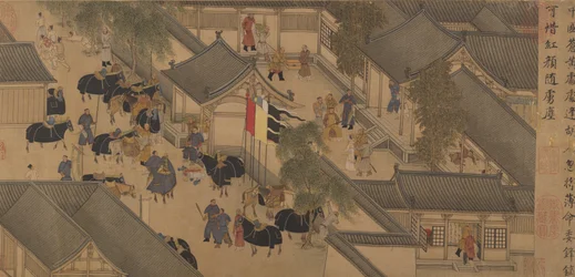 Die Geschichte von Lady Wenji, Handrolle, frühes 15. Jahrhundert